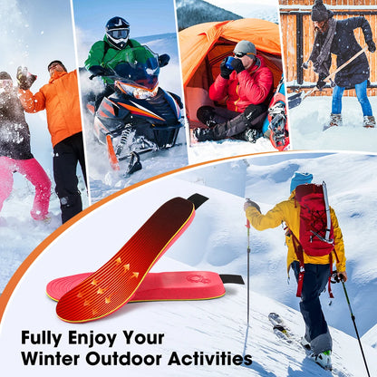NEW APP Control Heated Insoles Electric Foot Warming Pad for Winter Outdoor Ski Adjustable Temperature Feet Heater Shoe Pads